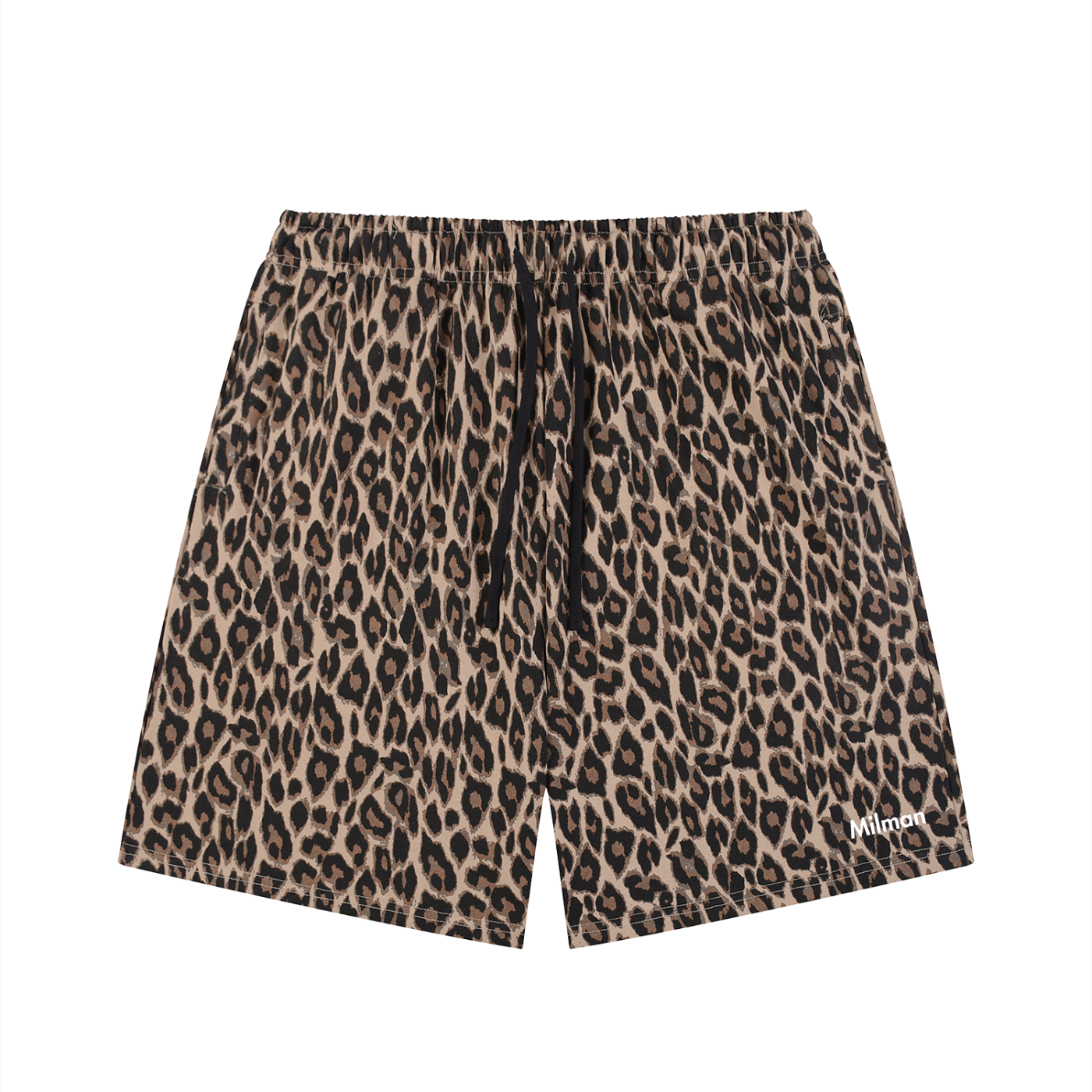 Unisex Heavyweight Leopard Drawstring Shorts