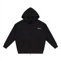 Unisex Loose Solid Full Zip Hoodie